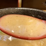 麺処 やのや - 鶏白湯 ＋ 甘エビの頭の香りを移した油