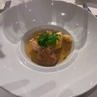 ラ・フェット ひらまつ - スープ　コンソメ系の帆立のポワレ