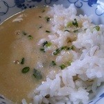 智月庵 - 麦飯にとろろ汁をかけて。