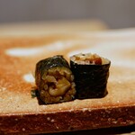 鮨ト酒肴 富かわ - 椎茸の細巻き