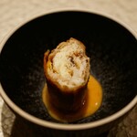 鮨ト酒肴 富かわ - 子持ち鮎の春巻き