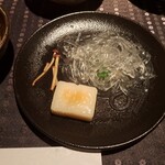 瀬里奈 - しゃぶしゃぶのスープで調理した餅、くずきりです。