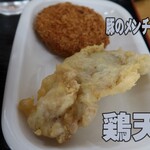 麺紡 - ミンチカツと鶏天