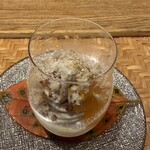 祇園 にし - 栗のムースのプリンに江戸柿のピューレとバニラアイス