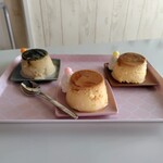 天文カフェ アルフェッカ - 料理写真:抹茶プリン、カスタードプリン、焼きプリン
