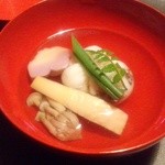 馳走飯田 - 「お吸い物」　竹の子も入ってます。