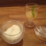 私厨房 勇 - 和三盆杏仁豆腐と大人のグレープフルーツジュース