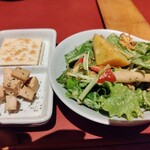 お茶づけバーZUZU - コブサラダ　カレー風味のドレッシング