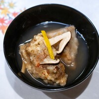 うを徳 - 2024.11 香住産セイコ蟹の天ぷらと京都産海老芋と名残の広島産松茸のお椀