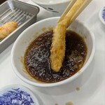 天麩羅処 ひらお - 烏賊天を天汁へ