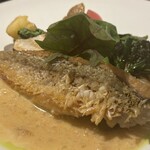 ルジェンド軽井沢 - 鯛と蟹とウニのソース?