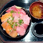 居酒屋 希SAKU - 20241124本マグロサーモン丼