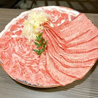 しゃぶしゃぶ 吟半 お台場店 - 単品しゃぶしゃぶセットC (鹿児島県産 六白黒豚ロース、鹿児島県産黒毛和牛特上ロース、薄切り牛タン)