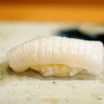 天寿し - 生の穴子　甘くて最高！