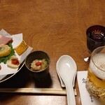 江戸三 - ビールもいただきます♪