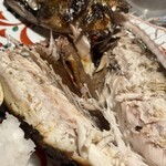 燗アガリ - ・鮮魚の1本焼き（この日は、鯖☆彡）お店の方が、捌いてくれます！