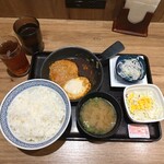 吉野家 - ハムエッグ納豆定食