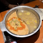 串しゃぶ えみし - 限定の胡麻と柚子鶏塩出汁