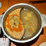 串しゃぶ えみし - 限定の胡麻と柚子鶏塩出汁