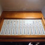 加賀 - カウンター上のメニューを眺めて、次はなんにしようかと出来上がりを待つ時間も一興。