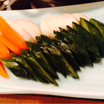 きくち - お店自家製のぬか漬けもてんこ盛りよ〜