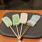 串しゃぶ えみし - ■よもぎ麩 ￥132■あわ麩 ￥132■追加のイカ