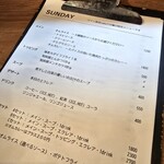 ワイン食堂 Yama - 10月に始まった日曜日営業の限定メニューです