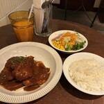 MILE FIORE - Lunch – Chicken Katsu with Demi-glace Sauce, served with Salad, Rice, and Drink Bar