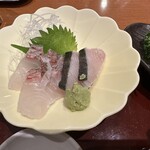 海鮮茶屋 一鮮 - 【2024.11.25(月)】日替りランチ（並盛）990円の刺身２種