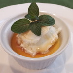 ワインレストラン ドミナス - レモンのプリンとアイス