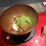 エクアトゥール - 26年5月　レンズ豆のココナッツ、抹茶アイスとブランマンジェ