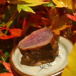 日本料理 幸庵 - 鹿の醤油麹漬け焼き