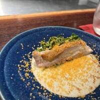 YAKITORI 燃 es - 鶏のクレープ　卵黄の塩漬け