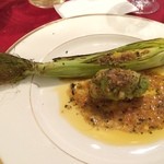 リバージュ イソヤマ - 【魚料理】天然真鯛のポワレ アンチョビとケッパーの香り