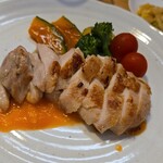 キッチン ブルー グローブ - 反対側から、今日はソースは下に引かれています