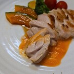 キッチン ブルー グローブ - ひと切れ目のソテー