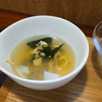 キッチン ブルー グローブ - スープも最後