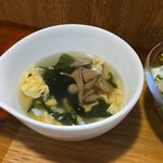 キッチン ブルー グローブ - 玉子&茸スープのアップ