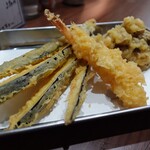 おいで屋 - 天婦羅3種盛り