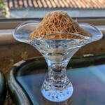 あざみ野うかい亭 - モンブランは1つで2個分　お代わりしたい