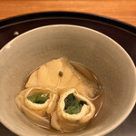 日本料理 太月 - 量少なめコース２６５６５円。クエの煮物、信太巻。しのだまきを変換すると篠田真希（笑）。クエは火が入ってこそですね。