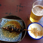 寿々喜 - 肝焼きが珍しく残っていました！！！相当に苦いです！