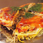 広島お好み焼き　鉄板焼　ゆうちゃん - 広島風お好み焼き　ゆうちゃんの「肉玉麺入り」