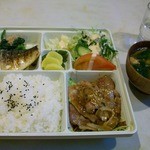 Mamenoki - 2014.5.17　日替わりランチ￥750　あとコーヒーか紅茶が付きます。