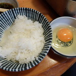 谷中 鳥よし - 雑炊用ごはんと卵
