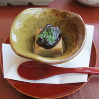 天ぷらふく西 禅と匠 - 焼ごま豆腐のふき味噌がけ
