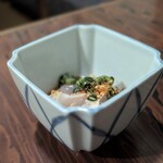 天史朗鮨 - お通し　サバフグポン酢