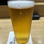 鮨旬美西川 - 生ビール