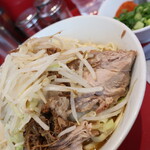ラーメン二郎 - 汁なし半分＋青ネギ崩