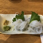 かき左右衛門 - イカそうめん刺身（880円）